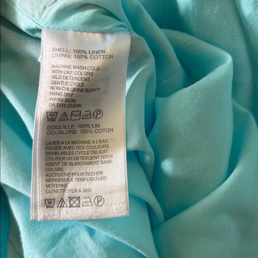 Tommy Bahama Two Palms Shift Dress 100 % Linen SZ Large - Picture 5 of 6